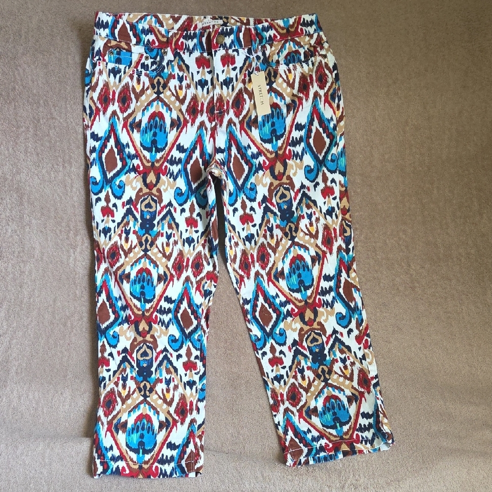 Jones New York Multicolor Patterned Womens Pants